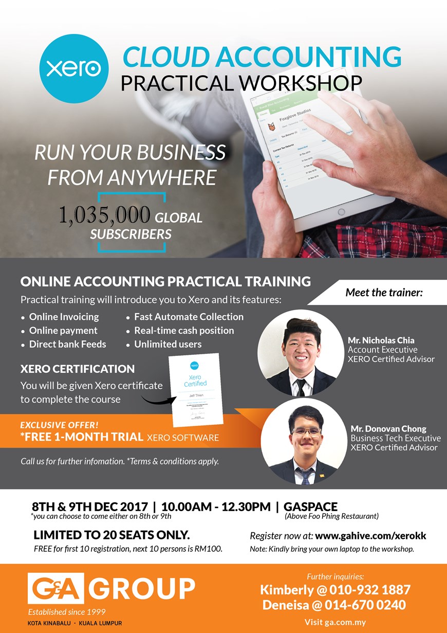 XERO Accounting Practical Workshop @ 08 & 09.12.2017