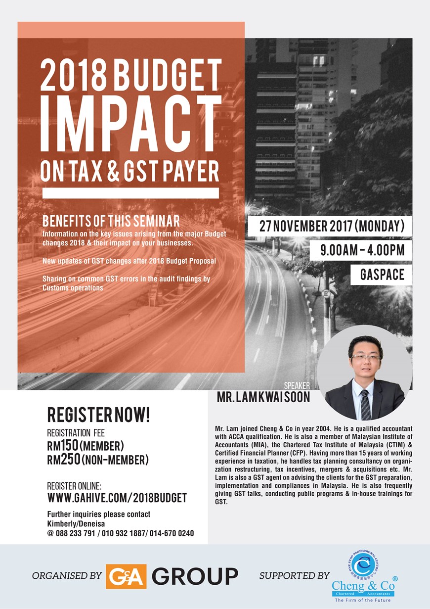 Budget 2018 Seminar Eventos Gaspace